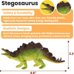 Zippytots Dinosaur Toys for Kids 3-5, 10 PCS Realistic Plastic Dinosaur Figures, BPA Free, Non-Toxic PVC, STEM Learning Gift