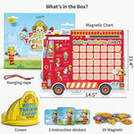 PUTSKA Potty Training Chart Toddler Boys, 35 Stickers, Crown, Firefighter
