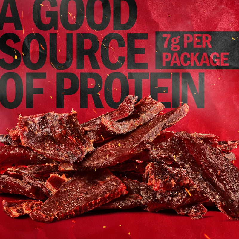 Jack Link's Beef Jerky Multipack - Original - Made with 100% Real Beef - Ready to Eat Real Meat Protein Snacks - 7g Protein per Serving - 0.625 oz Bags (20 Pack)