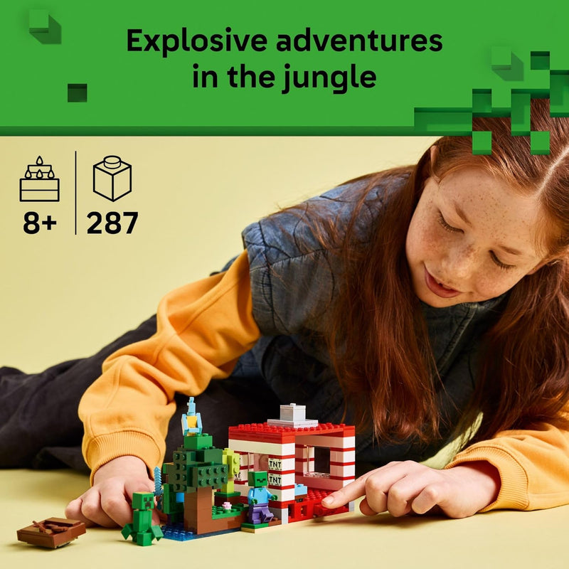 LEGO Minecraft 21275 TNT Jungle House Building Toy for kids 8+