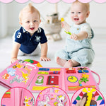 Exorany 8-Page Busy Board for Toddler Girl, Sensory Learning Toy with 20+ Activities, Soft Felt Material, Lightweight and Compact Design