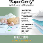 Hygge Sheets® Potty Training Pee Pads for Kids, Toddlers - 100% Waterproof, Non Slip Bed Wetting Pad for Twin Beds - Washable, Reusable Mattress & Sheet Protector - Dinosaur