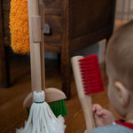 JustForKids Wooden Detachable Kids Cleaning Set - 6 Piece STEM Housekeeping Kit For Toddlers Girls & Boys