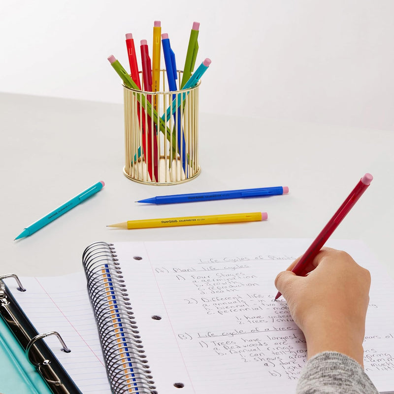 Paper Mate SharpWriter Mechanical Pencils, 0.7 mm #2 Pencil Lead, Yellow, 36 Count - Back to School Supplies