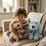 WEIGEDU Poodle Goldendoodle Stuffed Animal, 11.8", Golden | Adorable Toy Dog, Labradoodle Plush, For Kids Boys Girls, Birthday Easter Nursery Bedtime Gift