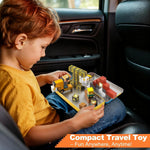Aywewii Travel Magnetic Blocks 45 PCS for Kids Ages 3-5, Portable STEM Learning Set with Iron Case, Construction Edition