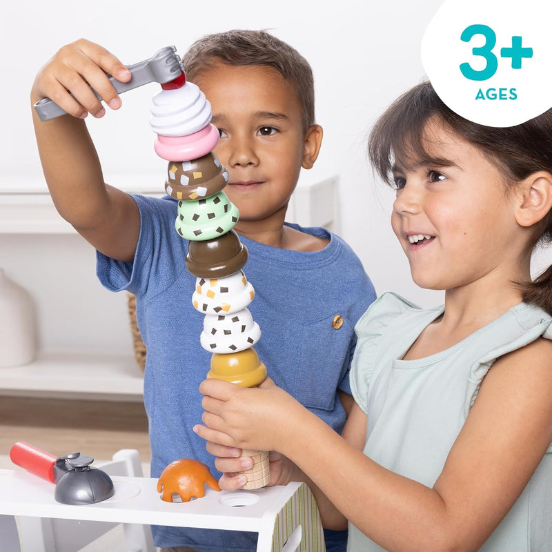 melissa & doug wooden scoop & serve ice cream counter pretend play store