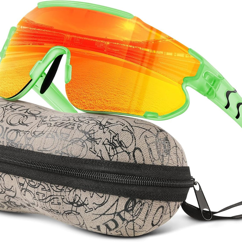 Kids Baseball Polarized Sports Sunglasses for Boys Girls 3-12 Youth Cycling Running