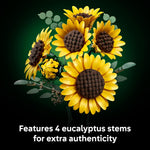 LEGO Botanicals 6-piece Sunflower Bouquet Set, Gifts for Adults, Ages 18+, Artificial Flowers Home Decor