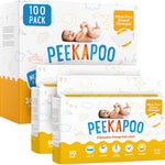 Peekapoo - The Original Disposable Baby Changing Pad Liners – 50 Pack | Super Soft, Waterproof, Ultra-Absorbent, Fragrance-Free, 24 x 18 Inch, Portable, Travel-Friendly, Pee Pads, BPA & PFAS Free