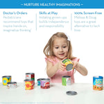 Melissa & Doug Let's Play House Grocery Cans with Removable Lids for Preschool Learning Toys for Girls & Boys 3+