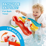 iPlay, iLearn Baby Infant Slide Bath Toys, Bathtub Float Animal Toddler 1-3 | Fun Bathtime Shower Toy, Kid Bathing Tub Pool Water Playset, Birthday Summer Gift Stuffer for 12 18 Months 1 2 3 Yrs Boy Girl