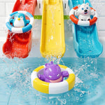 iPlay, iLearn Baby Infant Slide Bath Toys, Bathtub Float Animal Toddler 1-3 | Fun Bathtime Shower Toy, Kid Bathing Tub Pool Water Playset, Birthday Summer Gift Stuffer for 12 18 Months 1 2 3 Yrs Boy Girl