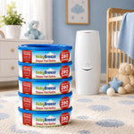 BabyBreeze Diaper Pail Refill Bags for Diaper Genie, 5-Pack, 1400 Count | Odor-absorbing Diaper Disposal Bags Compatible with Playtex Diaper Genie Pails; 5-Pack Holds up to 1,400 Newborn Diapers
