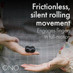 ONO Roller - Handheld Fidget Toy for Adults | Help Relieve Stress, Anxiety, Tension | Promotes Focus, Clarity | Compact, Portable Design (Black, Junior Size - ABS Plastic)