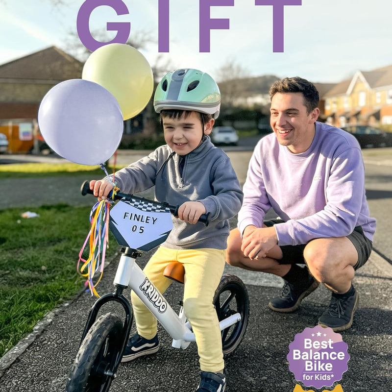 KRIDDO Toddler Balance Bike for 2-5 year olds, 12 inch push bike with customization options