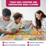 Clever Fox Play Number Hunter Math Board Game for Kids 5-7 Year Old, Addition & Subtraction Math Game, STEM Toy for Preschool and 1st-3rd Grade