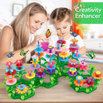 YEEBAY Flower Garden Building Toys for Girls Ages 3-7 - STEM Gardening Set with 148 PCS