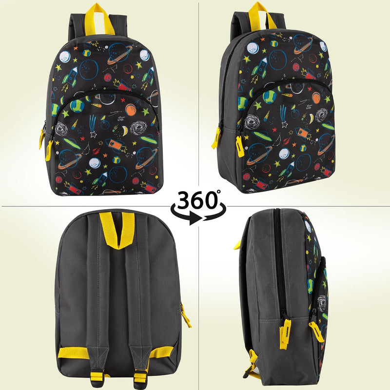 Trail maker 15 Inch Kids Backpacks for Boys & Girls | Preschool, Kindergarten, Elementary School Backpacks with Adjustable, Padded Straps (Stellar Space)