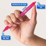 PILOT FriXion Clicker Erasable, Refillable & Retractable Gel Ink Pens, Fine Point, Assorted Color Inks, 10-Pack Pouch (11336)