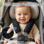Pro Goleem Car Seat Strap Covers for Babies Soft Car Seat Strap Shoulder Pads for All Car Seats, Stroller, Pushcar, Black