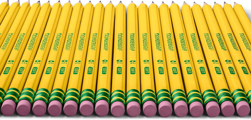 Ticonderoga Wood-Cased Pencils, Pre-Sharpened, 2 HB Soft, Yellow, 240 Count
