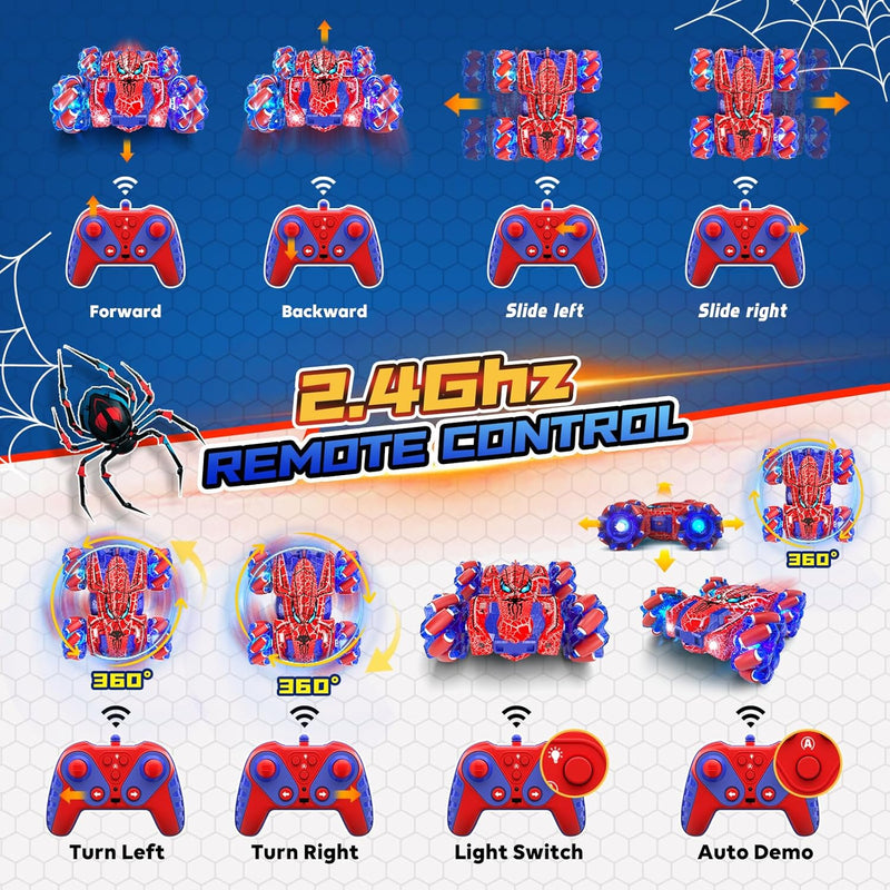 Spider Gesture Sensing Remote Control Car with 2.4GHz Hand Controlled Rechargeable RC Stunt Car