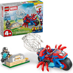 LEGO Marvel Spidey and Friends Spidey on Motorcycle vs. Rhino Toy for Kids Ages 4+ Birthday Gift