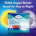 TENA Proskin Super Briefs, Incontinence Adult Diapers, Unisex, Large, 56 ct | Easy to adjust with tabs for a better fit, these briefs offer comfort & reliable absorbency to support everyday care routines