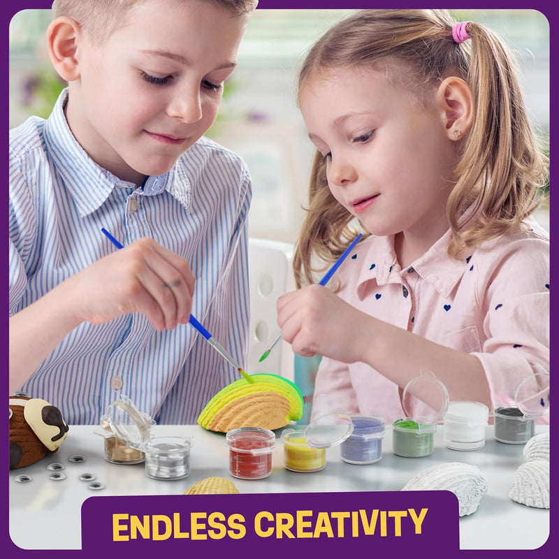 Dan&Darci Kids Sea Shell Painting Kit - Arts & Crafts for Kids Ages 6-12
