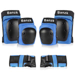 adult 6 in 1 protective gear set for skateboarding biking roller skating cycling sports black