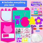 KRAFUN My First Sewing Kit for Kids Ages 6-12 | 7 Animal Dolls | 7 stuffed animal & plush pillow projects. Pre-punched felt & instructions included. Gift for girls & boys