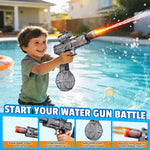 4Pcs Electric Water Gun for Kids Adults, Water Guns Squirt Gun | Toys for boys,Water Spray Sound and Led Light, Leak-Proof Rechargeable Watergun for Summer Outdoor Pool Beach Toys for Boys