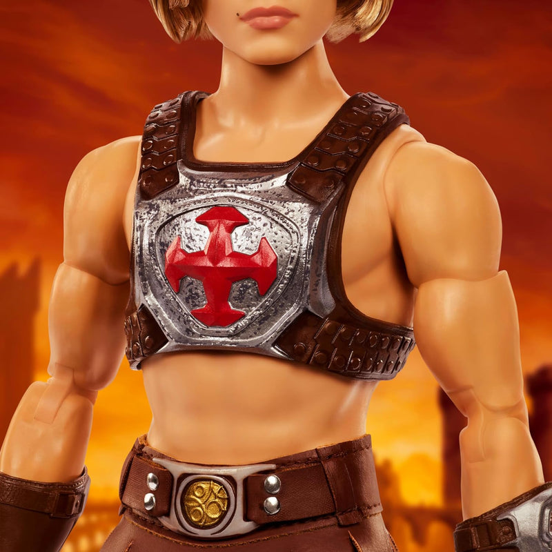 Barbie Signature Doll, Ken He-Man Collectible in Battle Harness, Sword, Doll Stand & Displayable Packaging, Motu Movie Theme