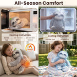 Mewaii 4 Lbs Weighted Stuffed Animals with Heating Pad- Heavy Belly & Limbs, 20" Sloth Heated Plush for a Realistic Hug, Super Soft Fluffy Plush Toy for Kids