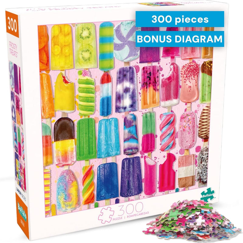 buffalo games frosty treats 300 piece large jigsaw puzzle for adults summer ice cream art