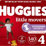 Huggies Size 4 Diapers, Little Movers Baby Diapers, Size 4 (22-37 lbs), 120 Count, Packaging May Vary