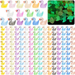 CRTWDMAN 240Pcs Luminous Mini Resin Ducks,Tiny Duck Glow in The Dark,Little Ducks,Small Ducks to Hide,Miniature Figures for Party Favor