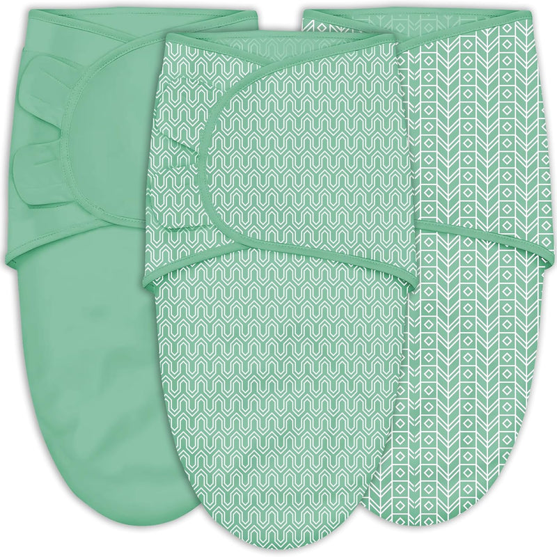 SWEET DOLPHIN 3-Pack Baby Swaddle Sleep Sacks - Newborn Swaddle Blanket with Soft Cotton - Ergonomic Wrap for Boys and Girls, 0-3 Months, Grey