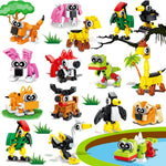 20PCS Mini Animal Building Blocks Party Favors for Kids 4-8 8-12 Birthday Goodie Bag Stuffers Classroom Treasure Box Toys Carnival Prizes Bulk Pinata Fillers Trinket End of Year Student Gifts Boy Girl