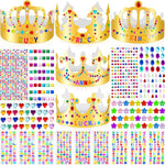 Gold paper crown, DIY birthday king crown craft for decorating, paper prince princess crown hats for school classroom