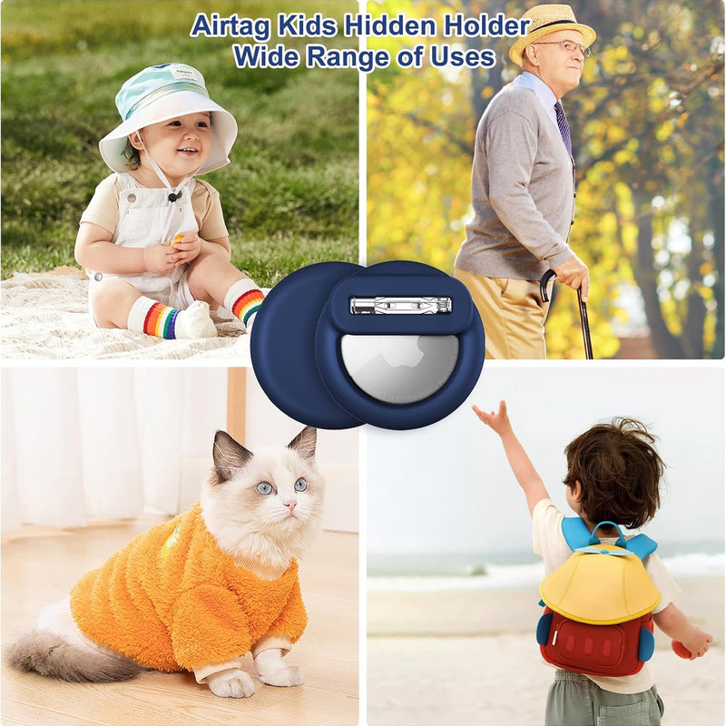 Apple AirTag Holder for Kids with Invisible Pin and Anti-Lost Design