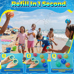 12 Pcs Reusable Water Balloons, Self-Sealing Refillable Water Balls, Pool Toys for Kids Ages 4-14, Pool Beach & Outdoor Water Ballons