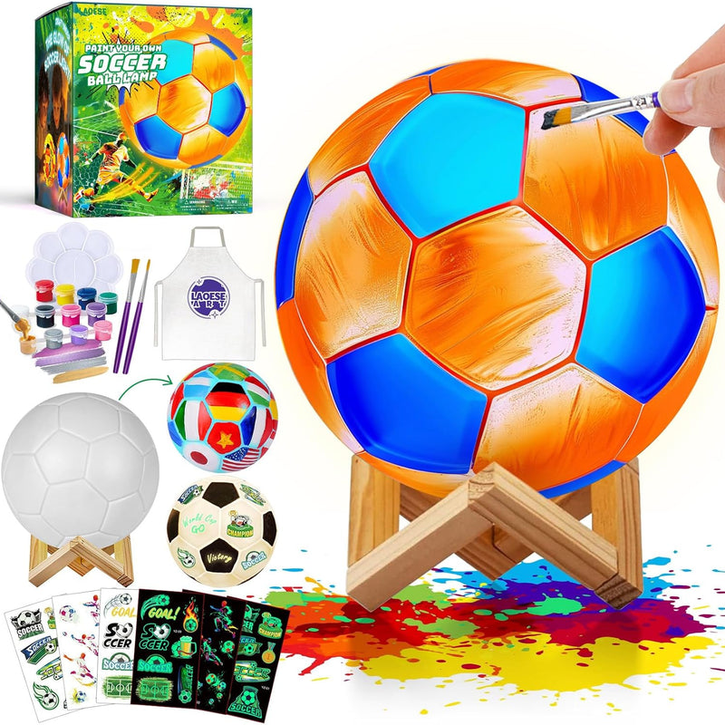 Paint Your Own Moon Lamp Kit, 3D Moon Night Light, Crafts for Kids Age 4-12 | Arts and crafts kit for kids ages 8-12, space art supplies, birthday gifts for boys and girls 4-12, kids painting kit
