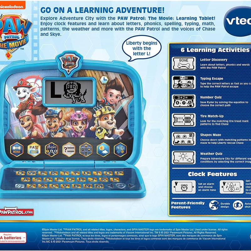 VTech PAW Patrol Learning Tablet for kids aged 3-6 with PAW Patrol characters and learning activities