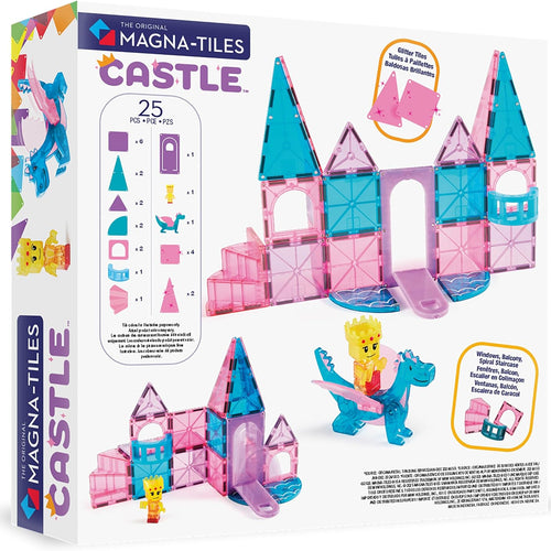 MAGNA-TILES Castle 25-Piece Magnetic Construction Set, The Original Magnetic Building Brand
