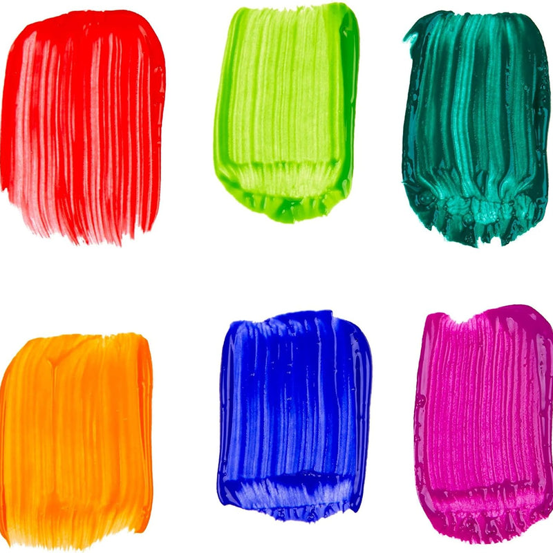 Crayola washable kids paint 6ct, school supplies for toddlers, ages 3+