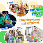Fidget Sensory Toys for Kids: 26 Pack Quiet Squishy Fidgets for Classroom Students Prizes- Textured Soft Fidget Rings Stretchy Strings for Autism - Office Desk Toddler Travel Fidget Box,Easter Gifts