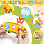 3pc Fidget Popper Sensory Toys For Toddlers, Airplane Travel Activities