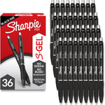 Sharpie S-Gel Pens, Medium Point (0.7mm), Black Gel Ink, 36 Count - Writing, Note-Taking, Office Supplies, No Smear, No Bleed
